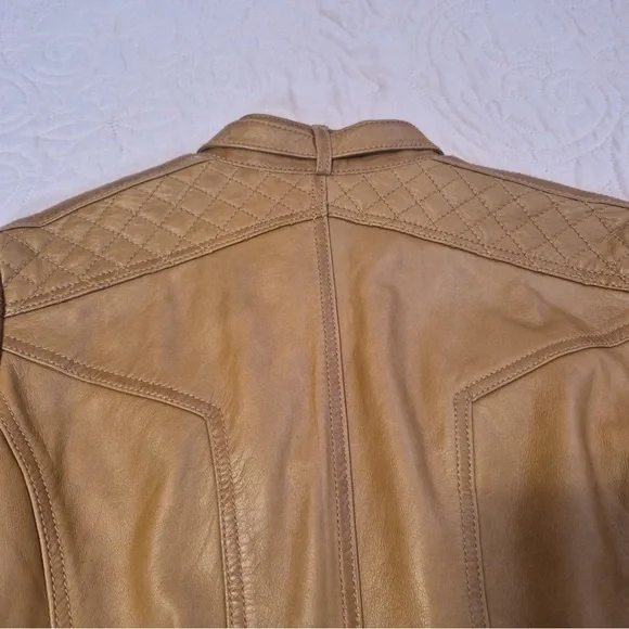 Tan Leather Jacket - Picture 6 of 9